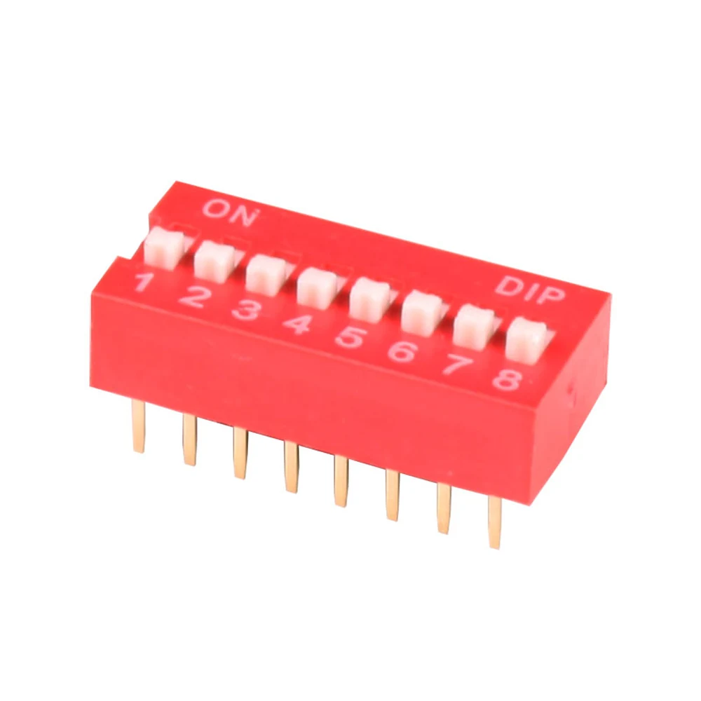 Interruptor DIP Switch 8 Posiciones (8P) - Paso 2.54 mm