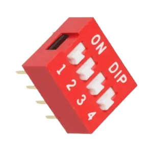 Interruptor DIP Switch 4 Posiciones (4P) – Paso 2.54 mm