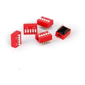 Interruptor DIP Switch 5 Posiciones | Paso 2.54mm | ON/OFF Rojo