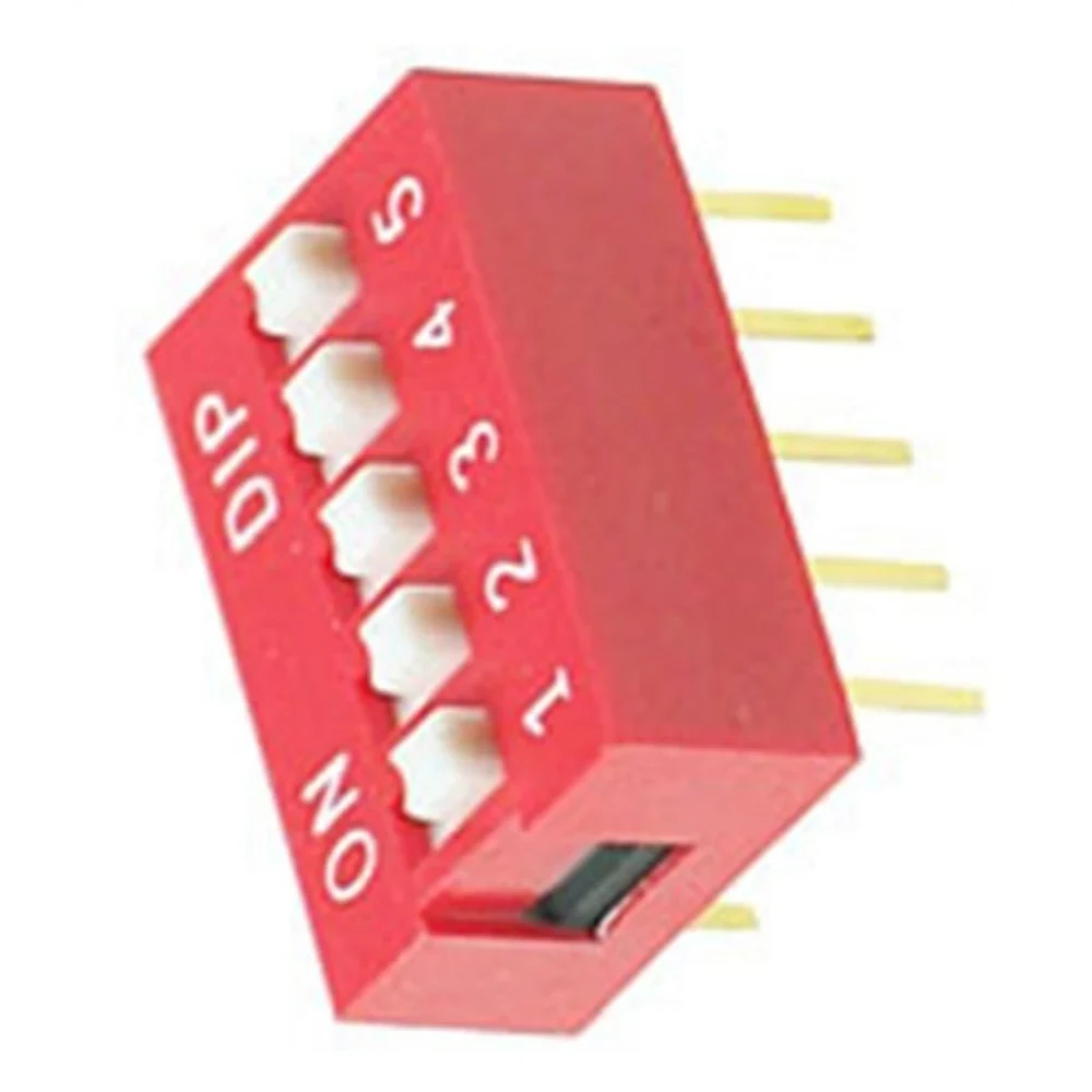 Interruptor DIP Switch 5 Posiciones | Paso 2.54mm | ON/OFF Rojo - Imagen 5