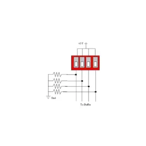 Interruptor DIP Switch 9 Posiciones | Paso 2.54mm | ON/OFF Rojo
