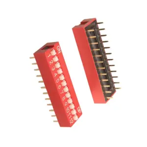 Interruptor DIP Switch 12 Posiciones | Paso 2.54mm | ON/OFF Rojo