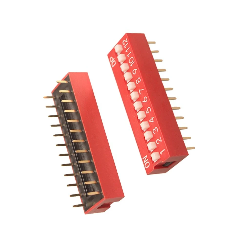 Interruptor DIP Switch 12 Posiciones | Paso 2.54mm | ON/OFF Rojo - Imagen 4