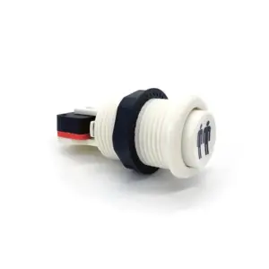 Pulsador Arcade Americano Cóncavo 28mm 2 Player Blanco con Microinterruptor