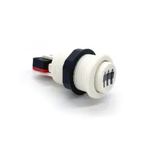 Pulsador Arcade Americano Cóncavo 28mm 3 Player Blanco con Microinterruptor