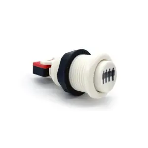 Pulsador Arcade Americano Cóncavo 28mm 4 Player Blanco con Microinterruptor
