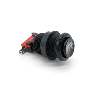 Pulsador Arcade Americano Cóncavo 28mm 3 Player Negro con Microinterruptor