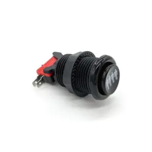 Pulsador Arcade Americano Cóncavo 28mm 4 Player Negro con Microinterruptor