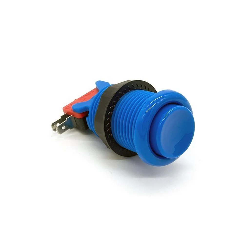 Pulsador Arcade Americano Cóncavo 28mm Azul con Microinterruptor - Imagen 2
