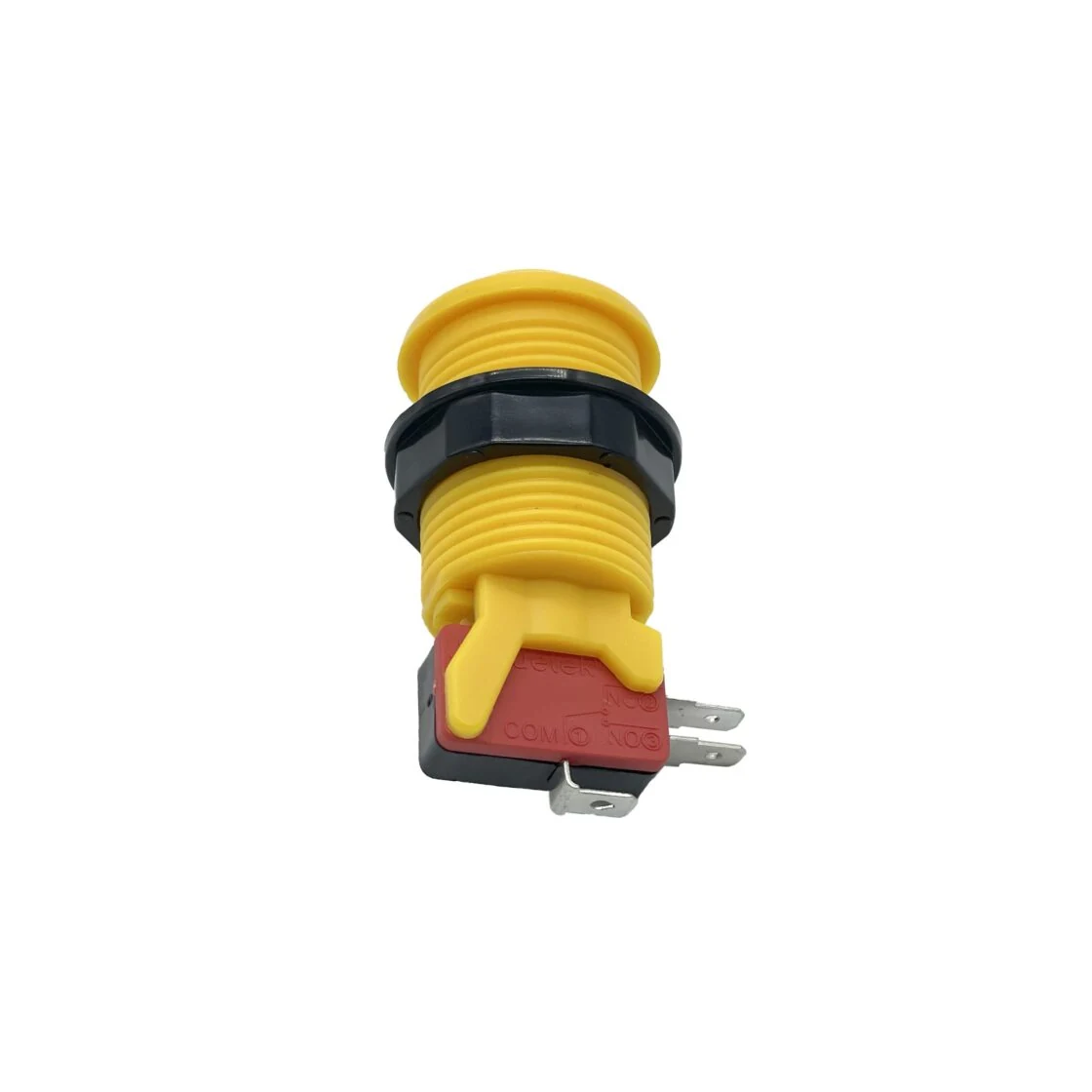 Pulsador Arcade Americano Cóncavo 28mm Amarillo con Microinterruptor - Imagen 4