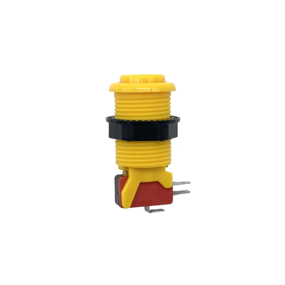 Pulsador Arcade Americano Cóncavo 28mm Amarillo con Microinterruptor - Imagen 5