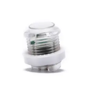 Pulsador Arcade LED Blanco 28mm Iluminado Botón Recreativa Bartop 24mm