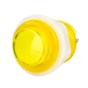 Pulsador Arcade LED Amarillo 28mm Iluminado Botón Recreativa Bartop 24mm