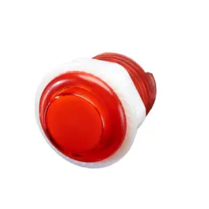 Pulsador Arcade LED Rojo 28mm Iluminado Botón Recreativa Bartop 24mm