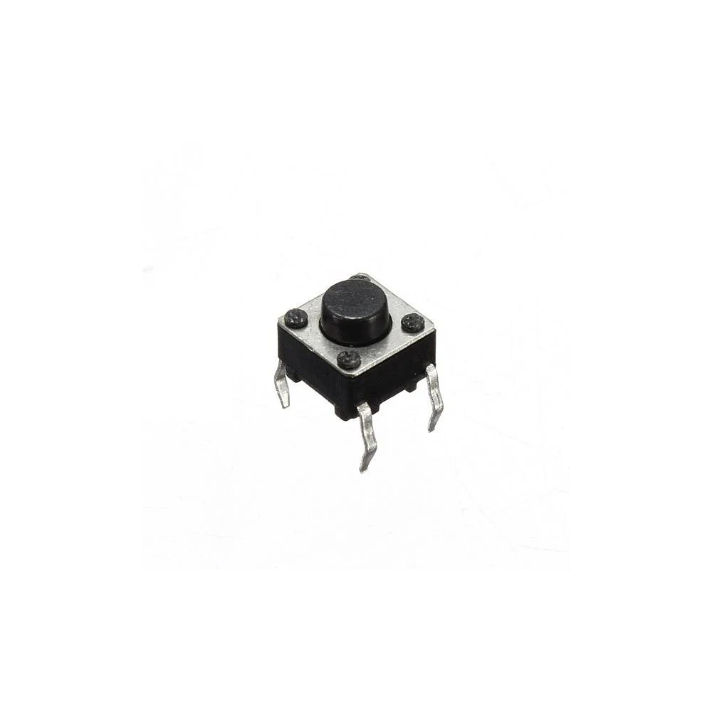 Pulsador Táctil 6x6x6 mm para PCB 4 Pines SPST-NO Momentáneo